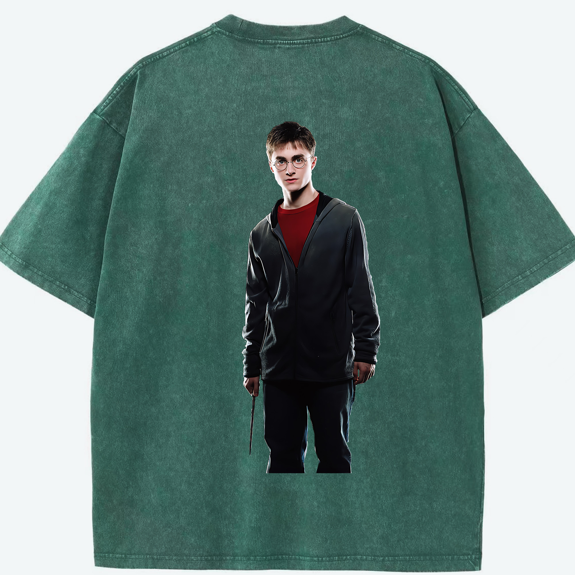 （画像用） Harry Potter ハリー・ポッターシリーズ 綿100% ヴィンテージ風 半袖Tシャツ（背面プリント）